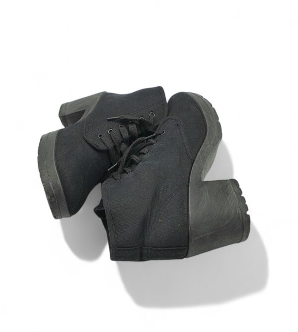 Botine dama 39 material textil , negru - imagine 4