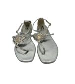 Sandale dama 41 imitatie de piele , gri - imagine 3