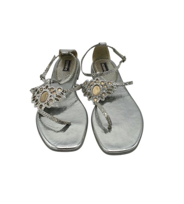 Sandale dama 41 imitatie de piele , gri - imagine 3