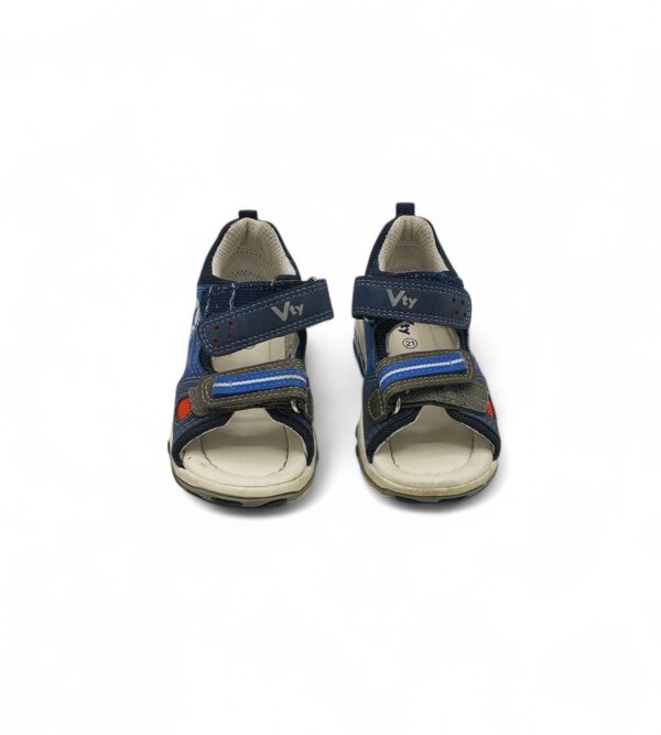 Sandale copii Vty 21 imitatie de piele , material textil , albastru - imagine 3