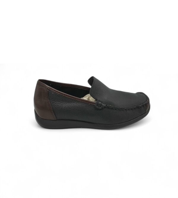 Mocasini barbati Rieker 40 piele , negru maro - imagine 1