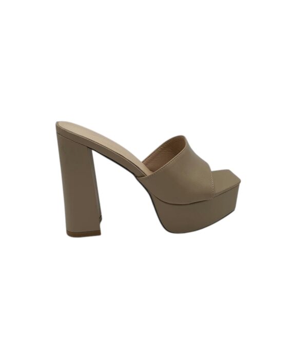 Saboti dama 41 imitatie de piele , crem - imagine 1