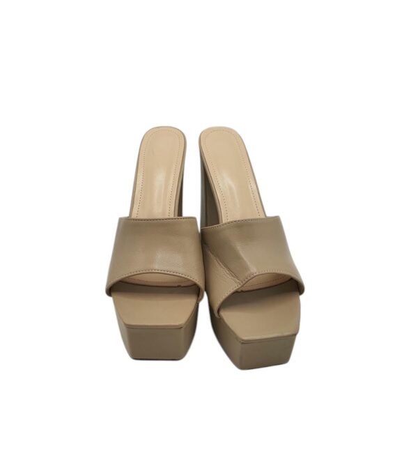 Saboti dama 41 imitatie de piele , crem - imagine 3