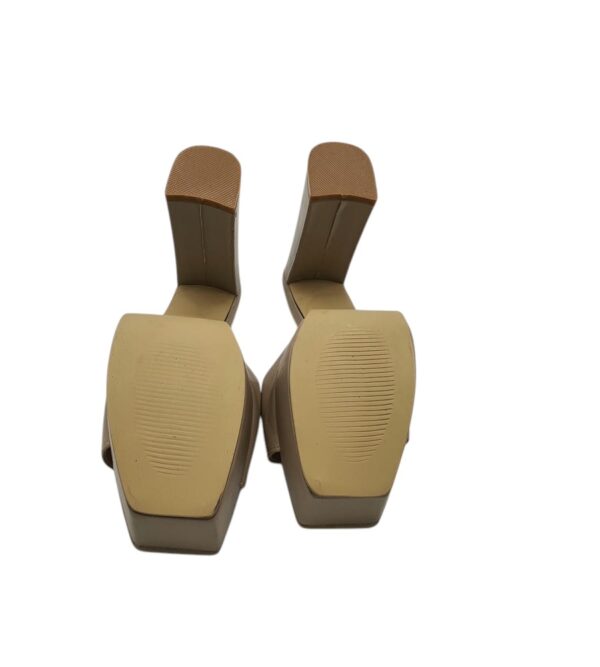 Saboti dama 41 imitatie de piele , crem - imagine 5