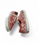 Tenisi barbati Vans 43 material textil , rosu alb - imagine 4