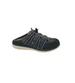 Saboti dama Footflexx 38 imitatie de piele , material textil , negru gri