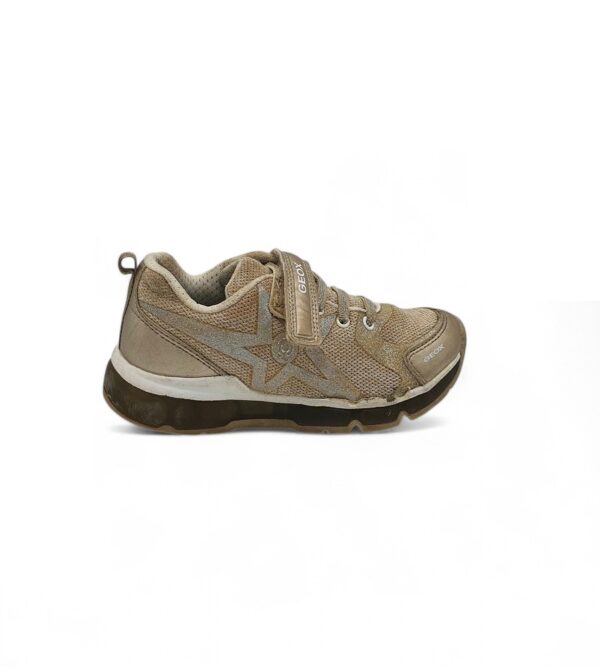 Adidasi copii Geox 31 material textil , imitatie de piele , crem - imagine 1
