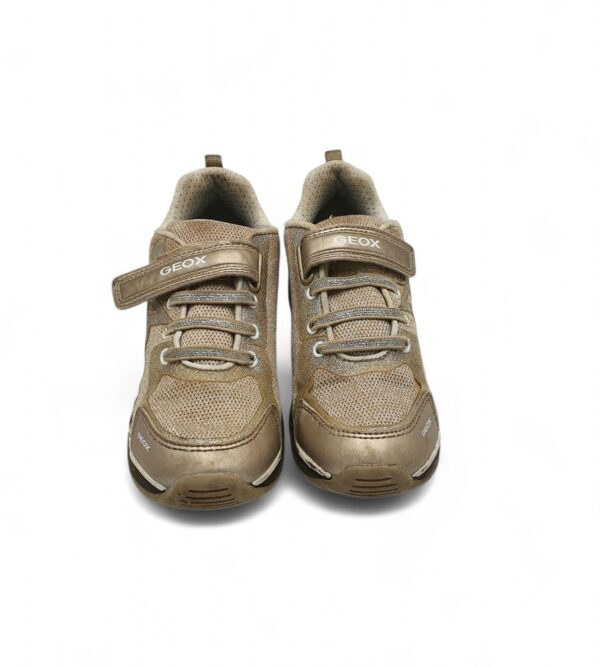 Adidasi copii Geox 31 material textil , imitatie de piele , crem - imagine 3