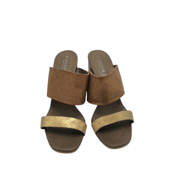 Saboti dama  Cafe Noir 38 piele , imitatie de piele , maro - imagine 3
