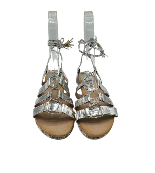 Sandale dama Exma 36 imitatie de piele , gri - imagine 3
