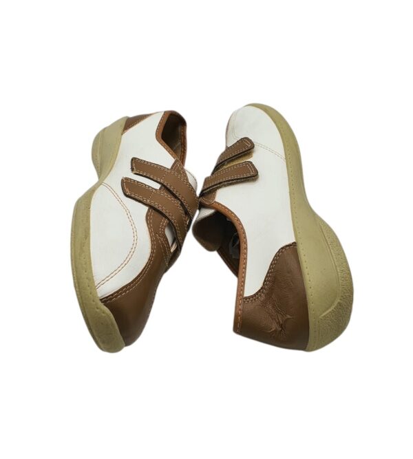 Pantofi dama 38 imitatie de piele , alb maro - imagine 4