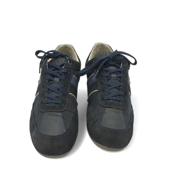 Adidasi barbati Geox 44 material textil , piele intoarsa , negru albastru - imagine 3