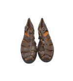 Sandale unisex 42 imitatie de piele , maro - imagine 3