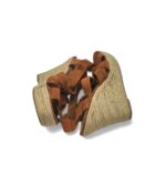 Sandale dama Atmosphere 40 material textil , maro - imagine 4