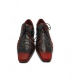 Pantofi barbati Timpson 44 piele , negru rosu - imagine 3