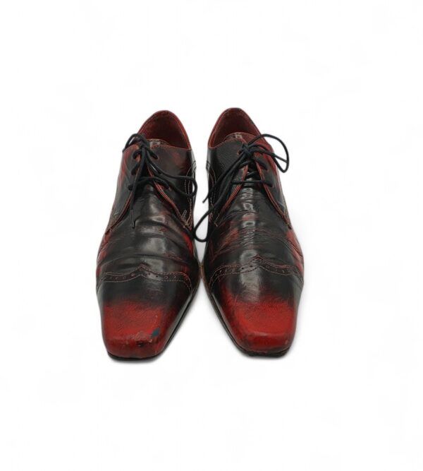 Pantofi barbati Timpson 44 piele , negru rosu - imagine 3