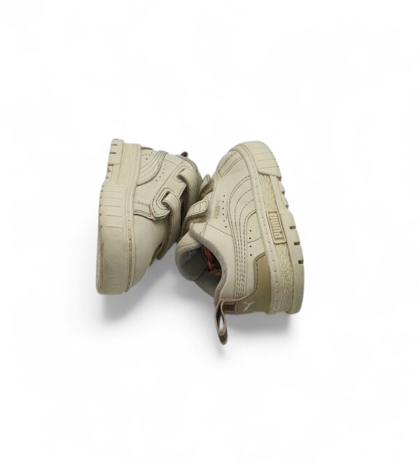 Adidasi copii Puma 20 imitatie de  piele , crem - imagine 4