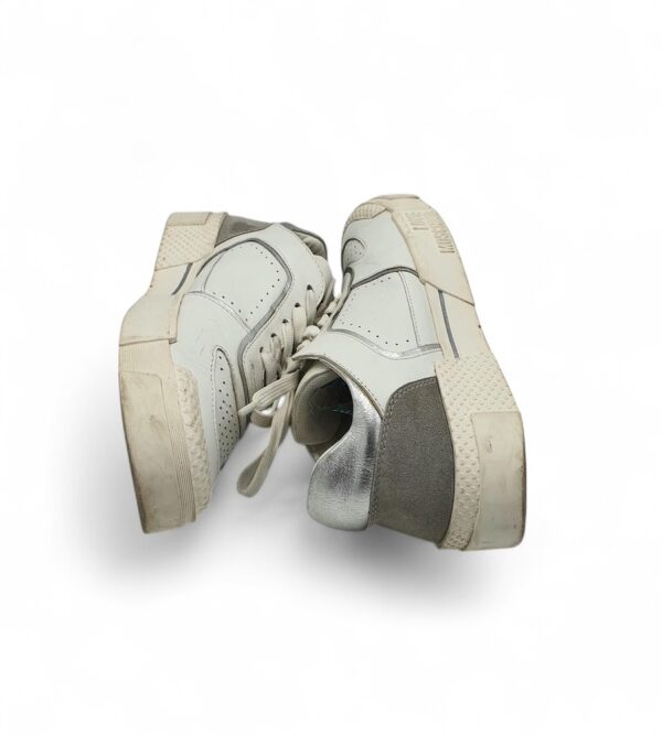 Adidasi dama Love Moschino 39 imitatie de piele , alb gri - imagine 4