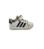 Adidasi copii Adidas 30 imitatie de piele , alb negru