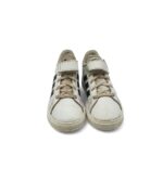 Adidasi copii Adidas 30 imitatie de piele , alb negru - imagine 3