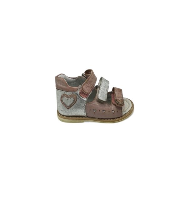 Sandale copii Lasocki 20 imitatie de piele , gri roz - imagine 1