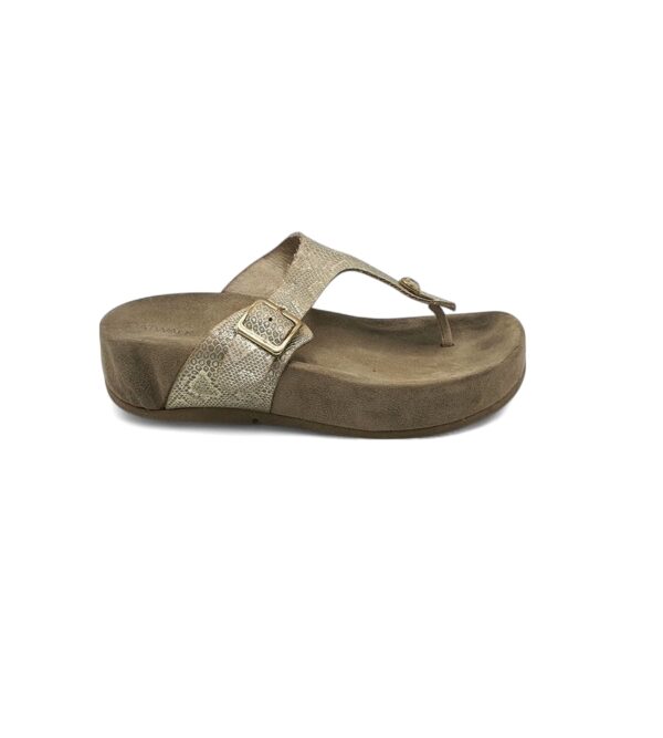 Saboti dama Catwalk 39 imitatie de piele , crem - imagine 1