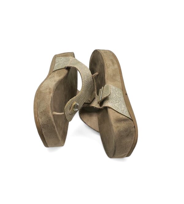 Saboti dama Catwalk 39 imitatie de piele , crem - imagine 4