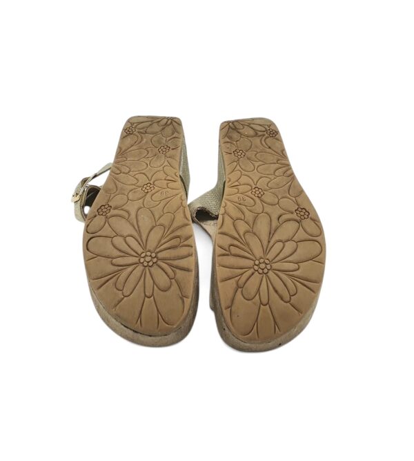 Saboti dama Catwalk 39 imitatie de piele , crem - imagine 5