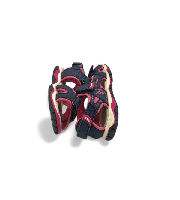 Sandale copii 25 material textil , albastru roz - imagine 4
