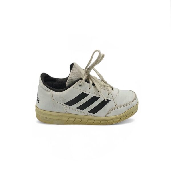 Adidasi copii Adidas 33 imitatie de piele, alb negru - imagine 1