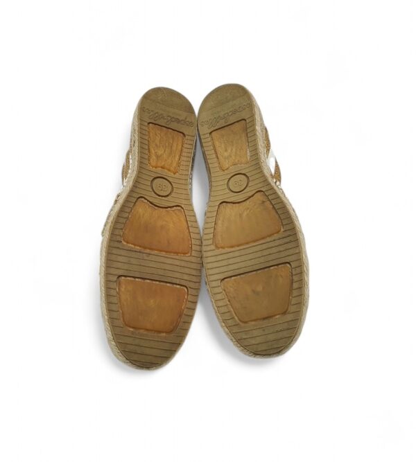 Espadrile dama Trussardi Jeans 39 material textil , alb auriu - imagine 5