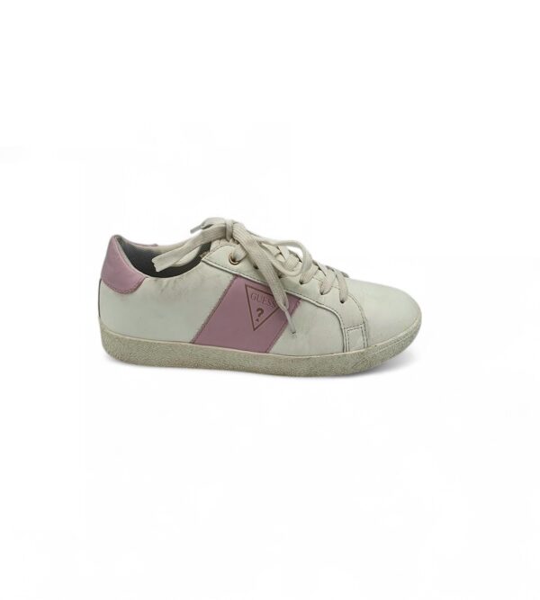 Adidasi dama, Guess 39, imitatie de piele , alb roz - imagine 1