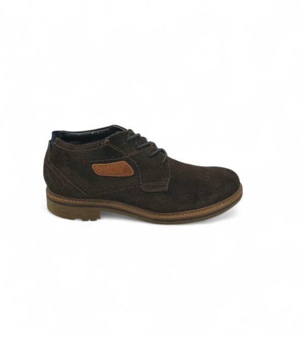 Pantofi barbati Bugatti, 43, piele intoarsa, maro - imagine 1