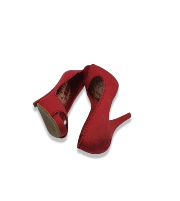 Sandale dama Zara 36 material textil , rosu - imagine 4