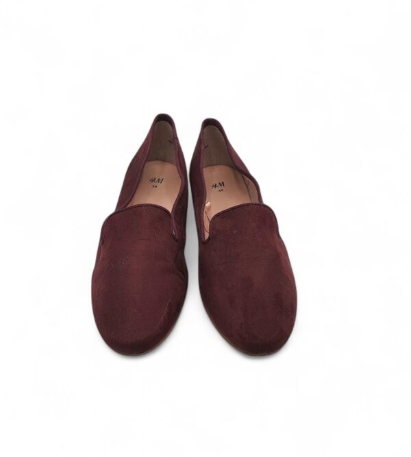 Mocasini  dama H&M 38 material textil  visiniu - imagine 3