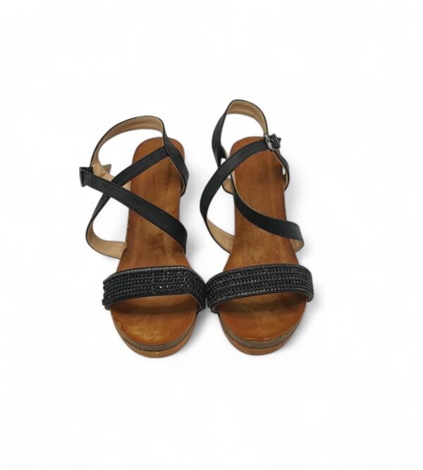 Sandale dama 36 imitatie de piele negru - imagine 3