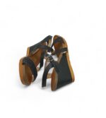 Sandale dama 36 imitatie de piele negru - imagine 4