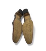Pantofi dama Brunella 40.5 piele material textil maro auriu - imagine 5