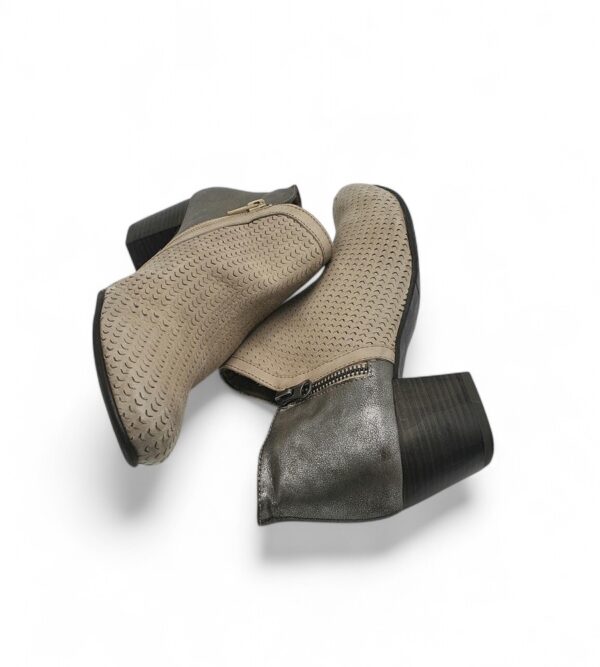 Botine dama 40 imitatie de piele , crem gri - imagine 4