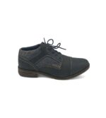 Pantofi barbati Venturini 43 imitatie de piele negru albastru