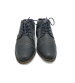 Pantofi barbati Venturini 43 imitatie de piele negru albastru - imagine 3