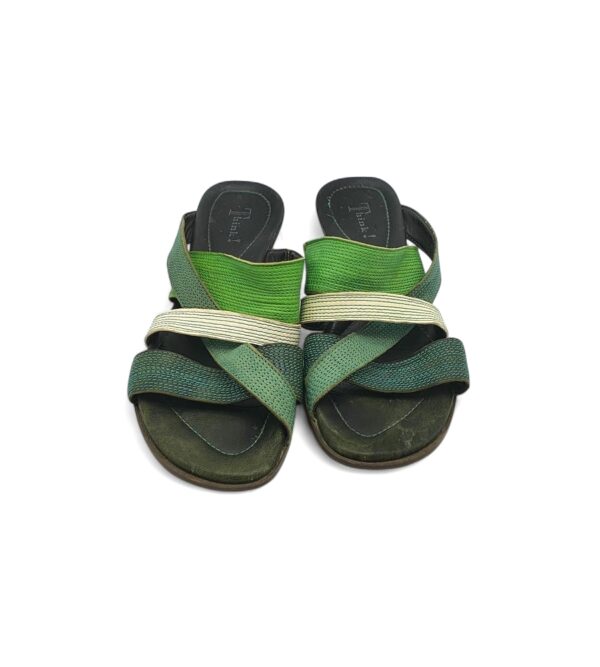 Saboti dama Think, 39, piele, verde - imagine 3