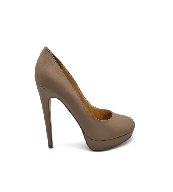Pantofi dama Buffalo, 40, piele, crem - imagine 1