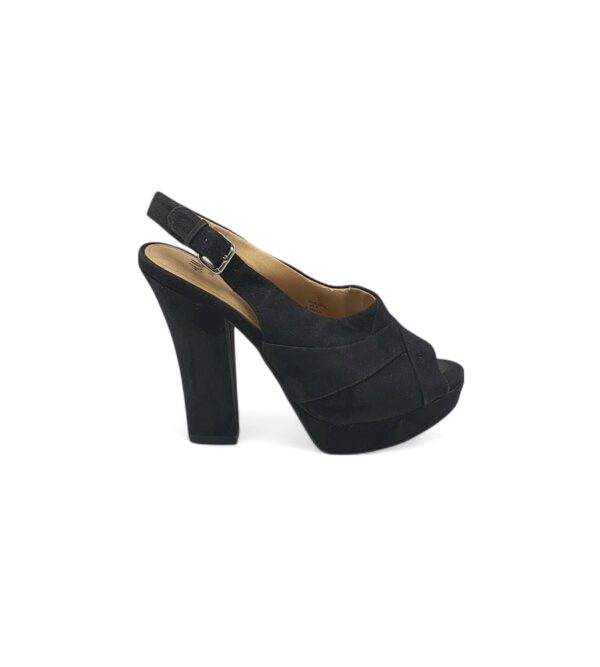 Sandale dama H&M, 38 material textil, negru - imagine 1