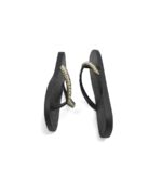 Slapi dama 37, alte materiale , negru auriu - imagine 4