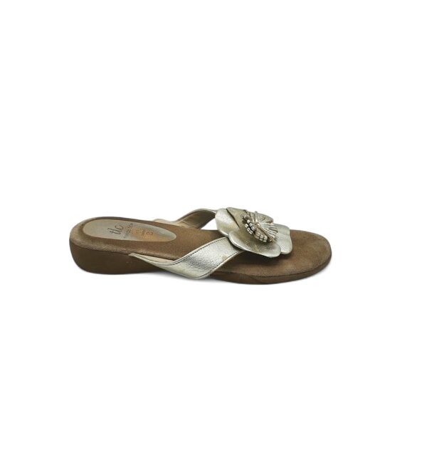 Saboti dama Tlc, 38, piele , argintiu - imagine 1