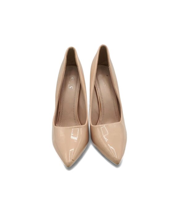 Pantofi dama 38 imitatie de piele , crem - imagine 3
