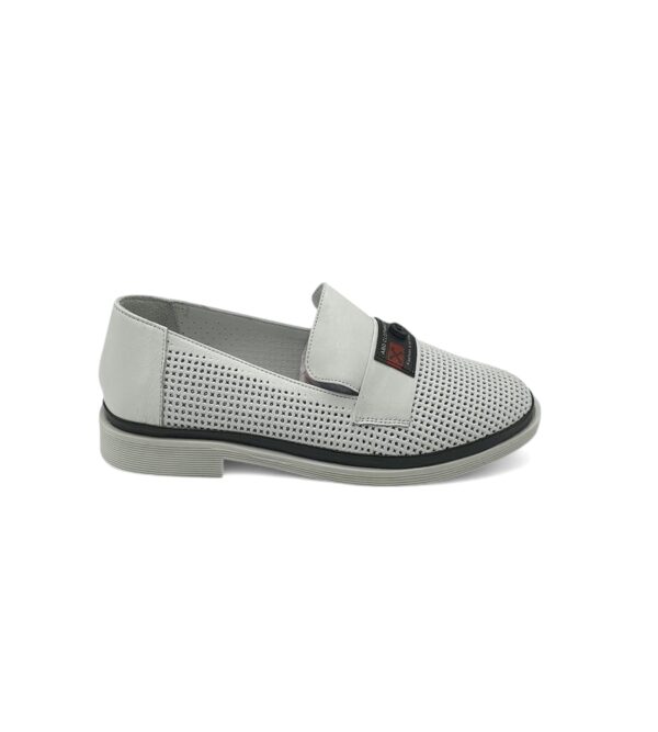 Mocasini dama Maya by Alpa, 38, piele, alb - imagine 1