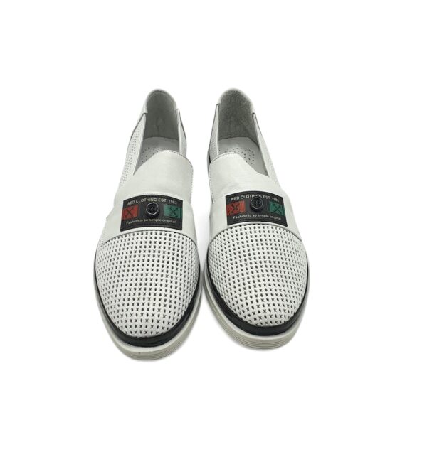 Mocasini dama Maya by Alpa, 38, piele, alb - imagine 3