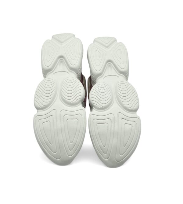 Adidasi dama Fashion, 39 imitatie de piele, material textil, alb gri roz - imagine 5